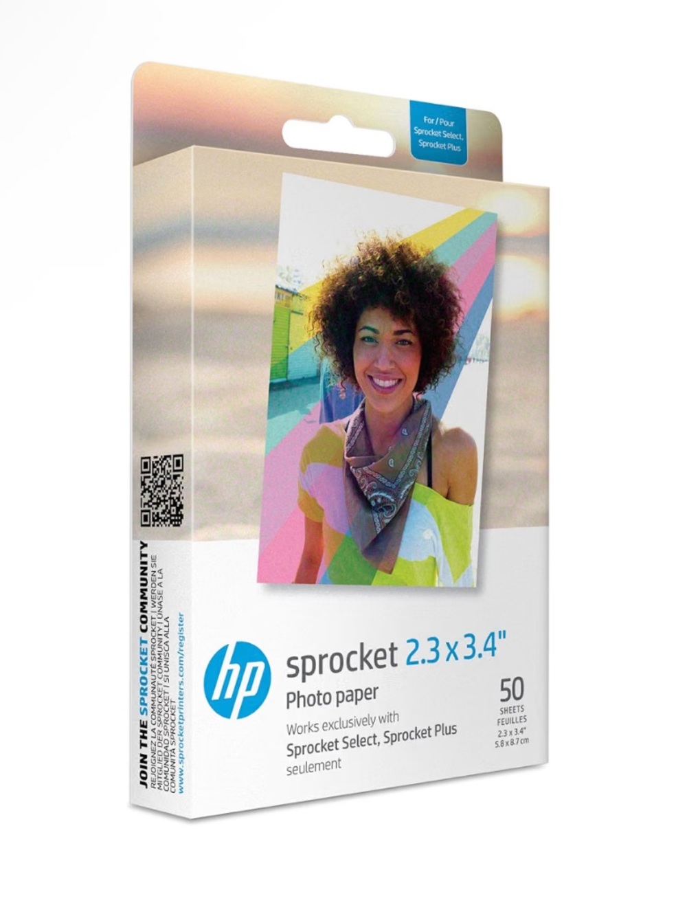 HP Sprocket 50 Pack Printing Paper - Sticky Back